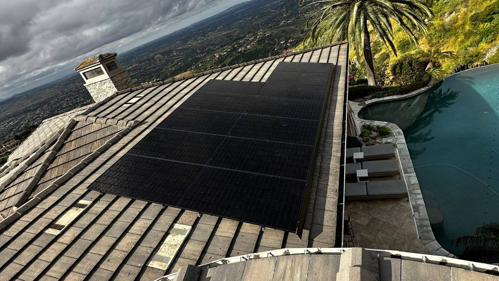 Solar panels in Los Angeles County and Lancaster, California