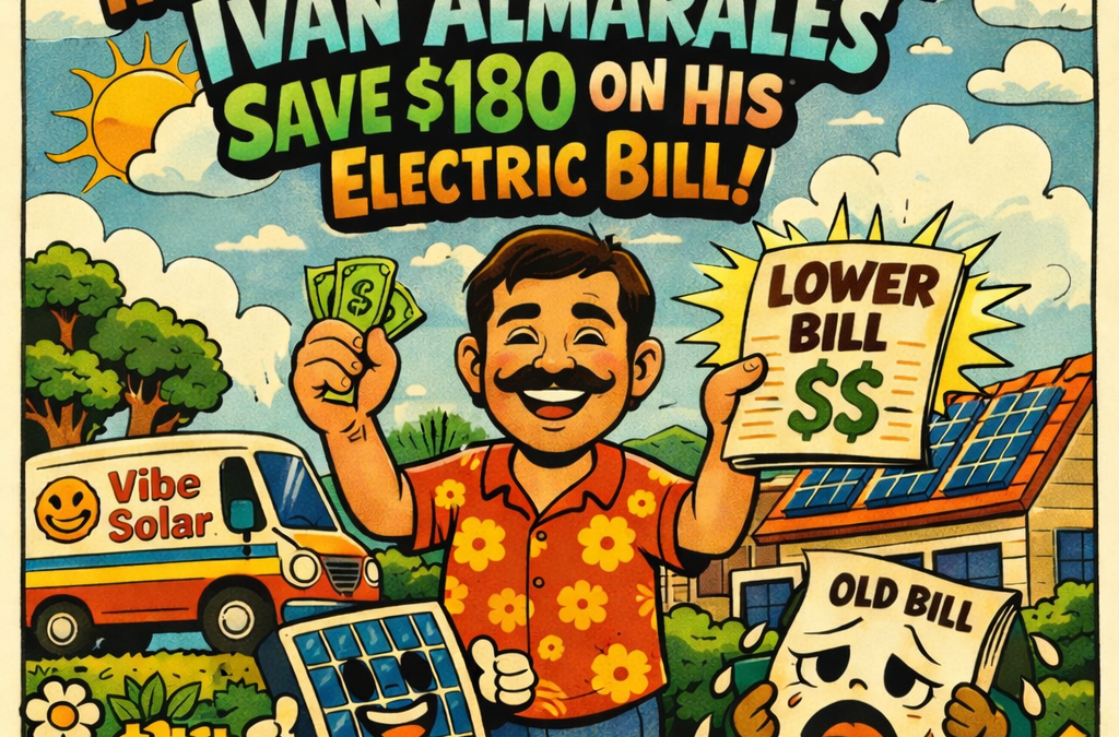 How Vibe Solar helped Ivan Almarales save $180 on his electric bill